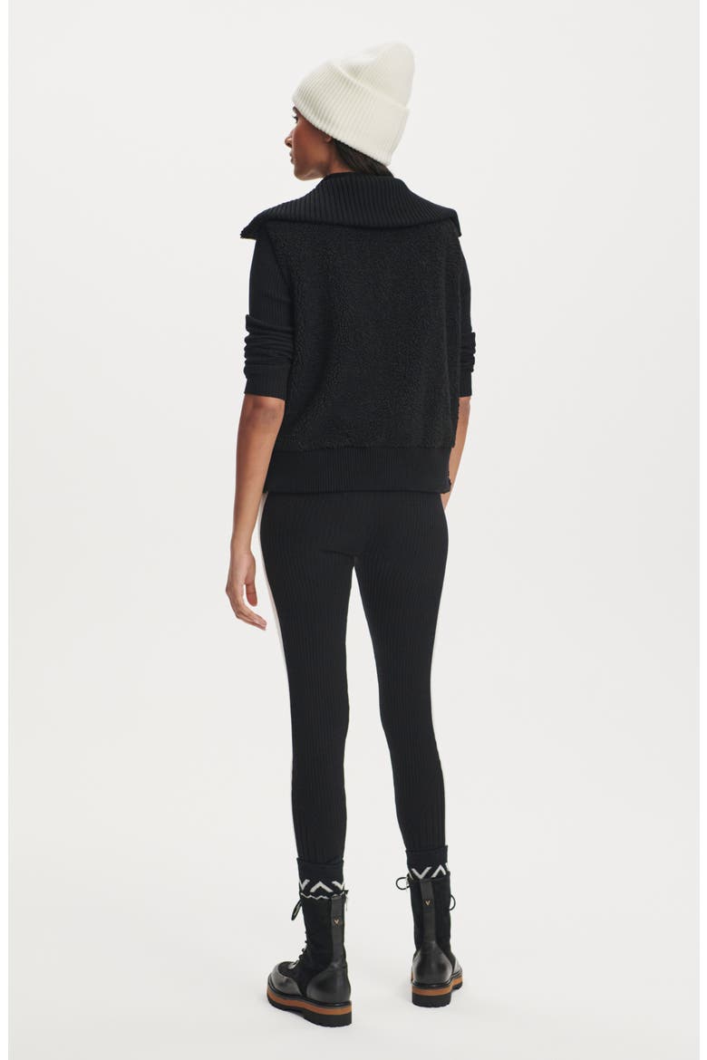 Caspian High Pile Fleece Vest, Alternate, color, BLACK