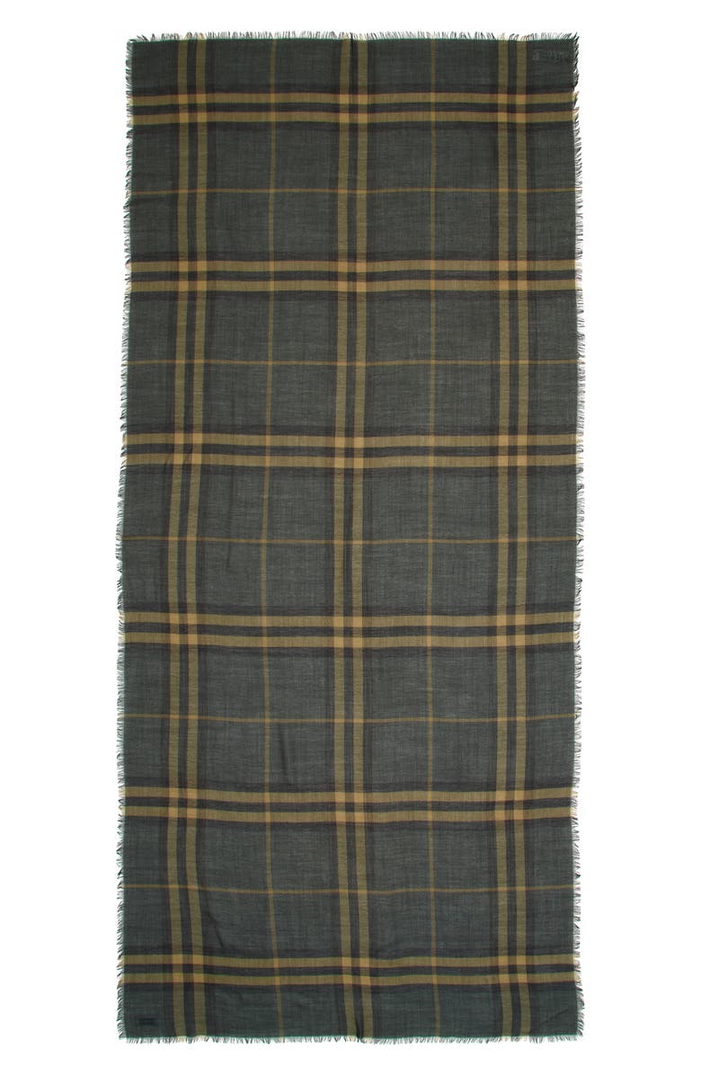 Burberry Giant Check Wool Scarf, Alternate, color,