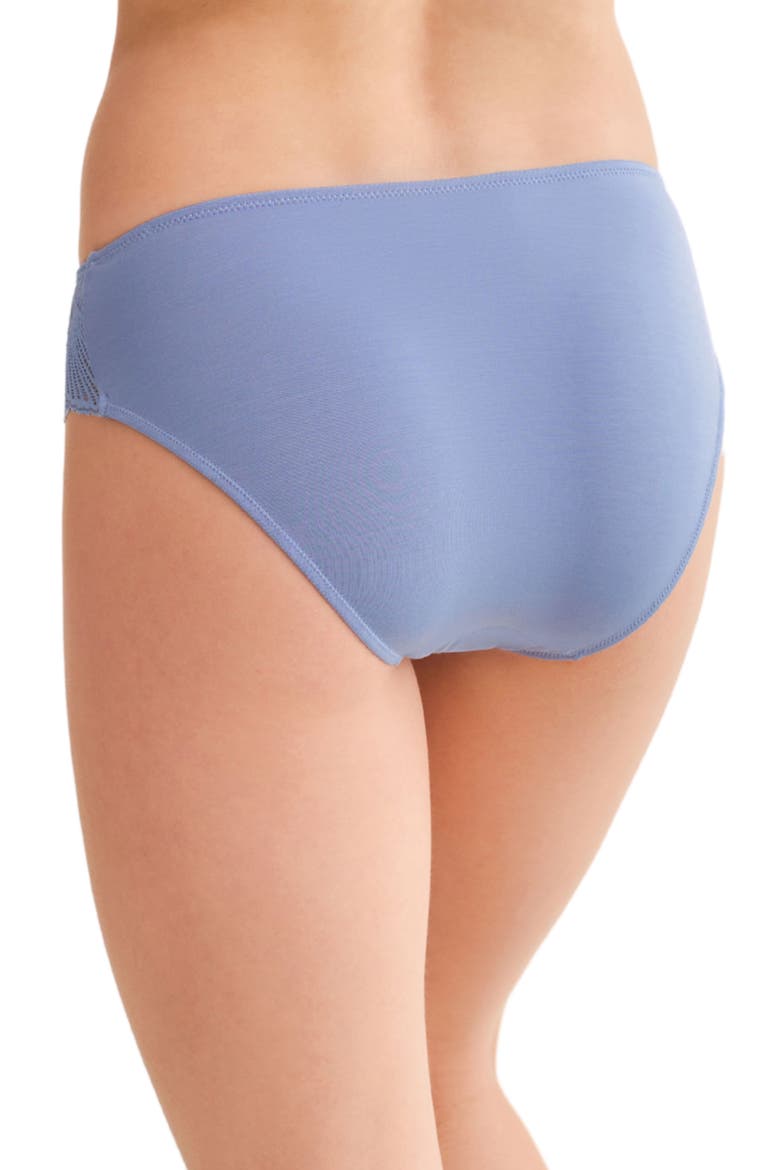 Belle Epoque Lace Trim Microfiber Briefs, Alternate, color, DENIM