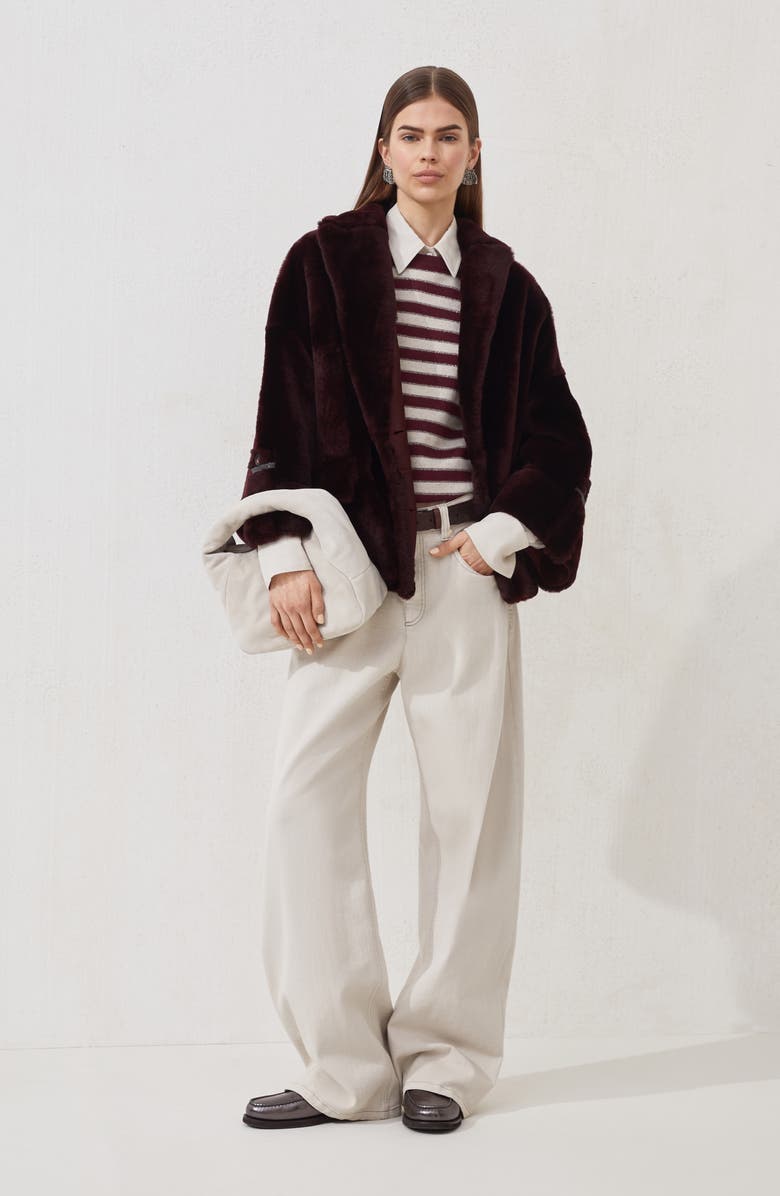 Brunello Cucinelli Loose Barrel trousers, Alternate, color, Cool Beige