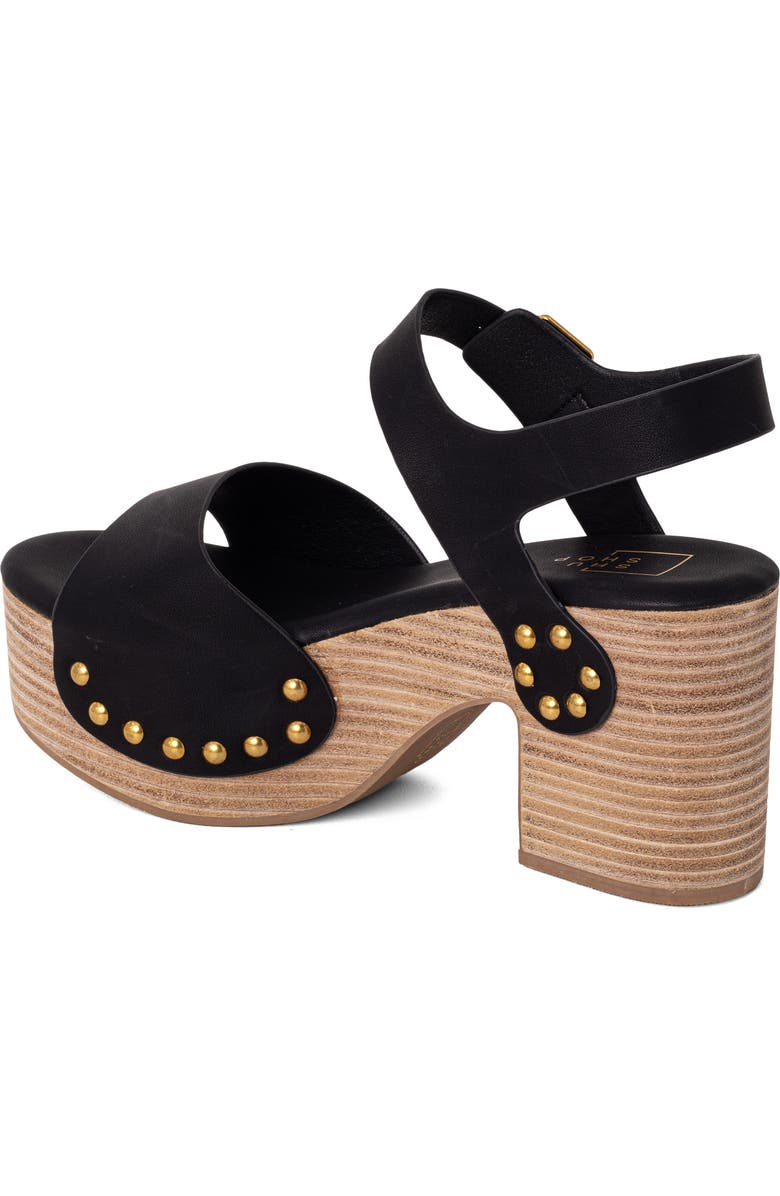 SHUSHOP Gia Ankle Strap Platform Sandal, Alternate, color, Black