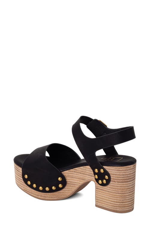 Shushop Gia Ankle Strap Platform Sandal In Black