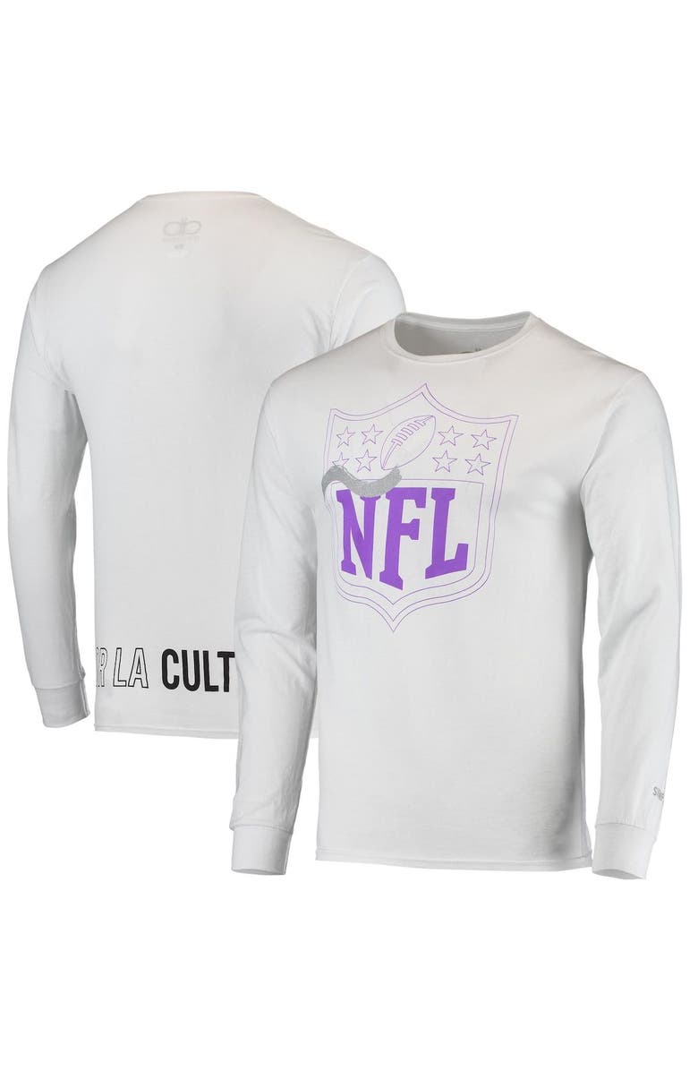 DUNBROOKE Men's Dunbrooke White ÑFL Por La Cultura '21 Collection Long Sleeve T-Shirt, Alternate, color, White