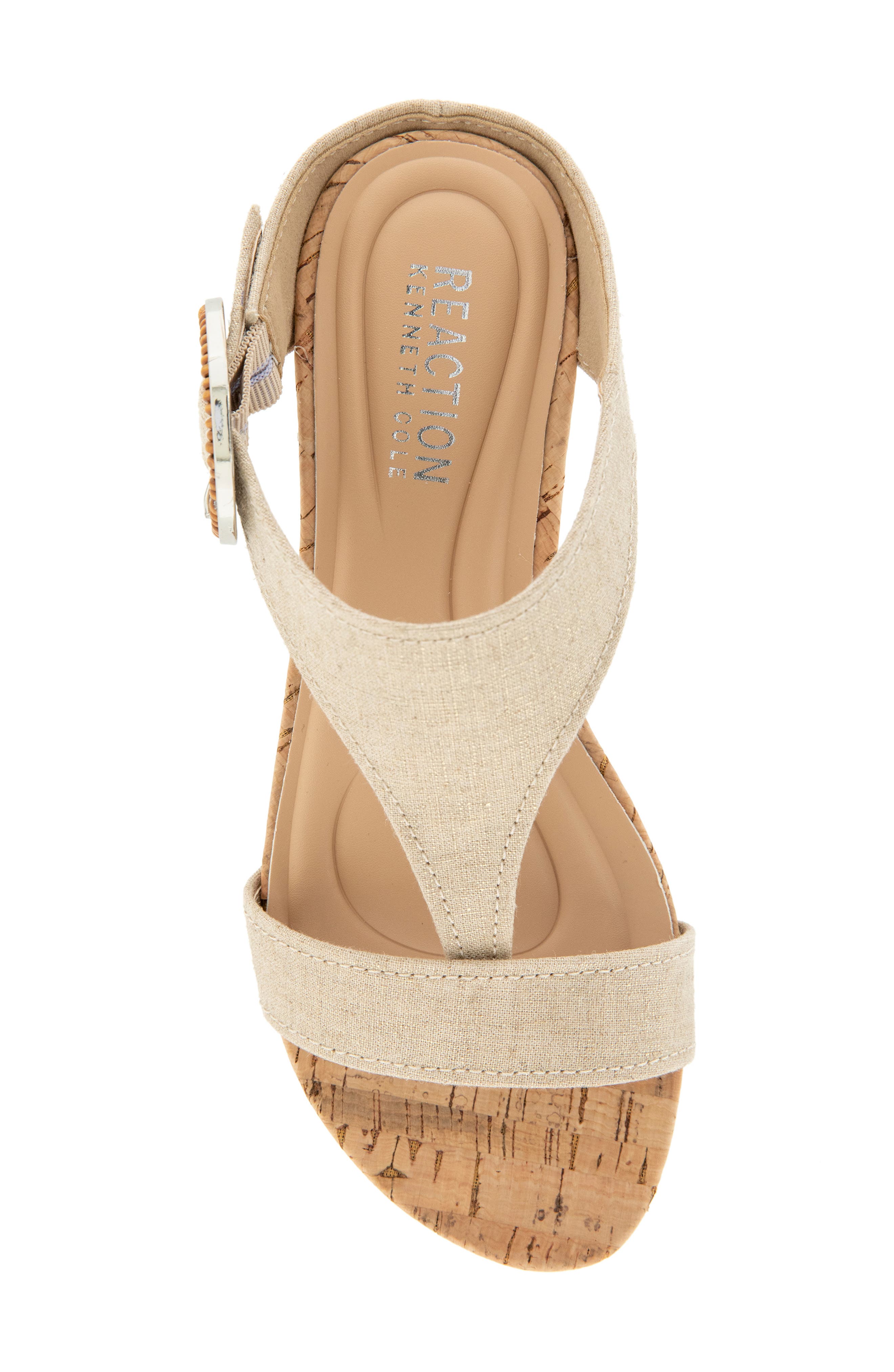 Great Buckle Slide Sandal, Alternate, color, NATURAL PLATINUM