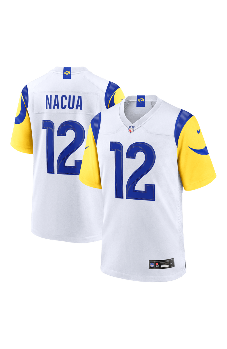 Nike Men's Nike Puka Nacua White Los Angeles Rams White Game Player Jersey, Main, color, White