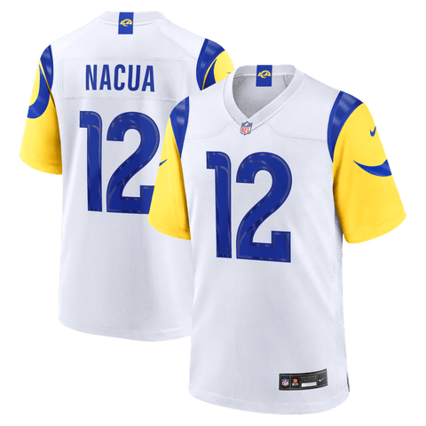 Men's Nike Puka Nacua White Los Angeles Rams White Game Player Jersey