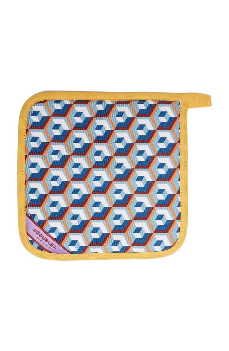 La DoubleJ Oven Glove And Pot Holder Cubi Blue, Alternate, color, 