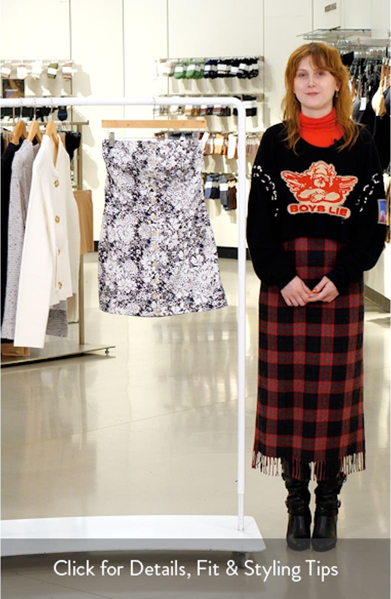 Tomas Floral Print Strapless Minidress, sales video thumbnail