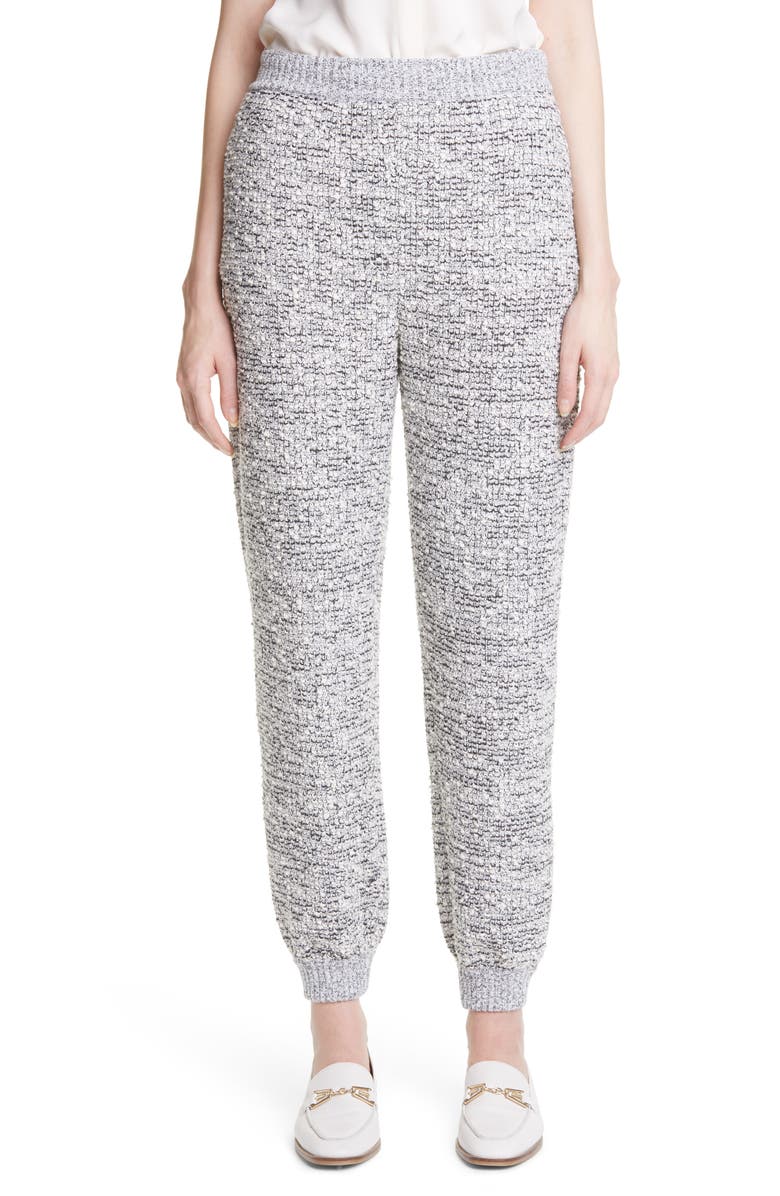 St. John Collection Bouclé Knit Jogger Pants, Main, color,