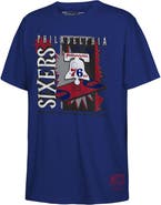 Mitchell & Ness Youth Mitchell & Ness Royal Philadelphia 76ers Retro '90s Poster T-Shirt