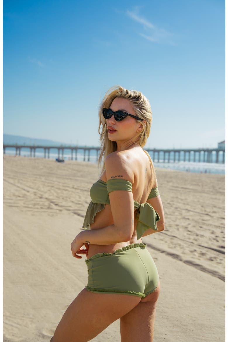 Camilla Bikini Top, Alternate, color, Green
