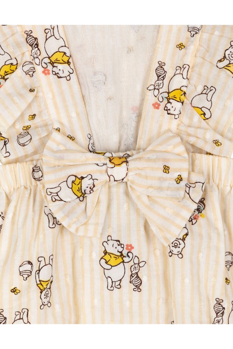 Winnie the Pooh Sleeveless Bubble Romper, Alternate, color, Ivory Pooh Piglet