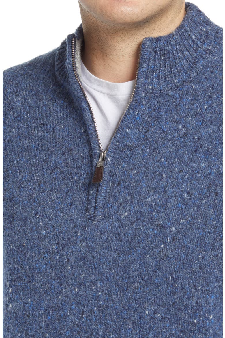 Donegal Quarter Zip Pullover, Alternate, color, DARK SAILOR