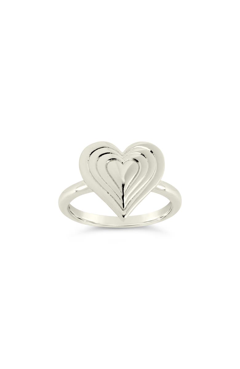 Sterling Forever Beating Heart Ring, Alternate, color,