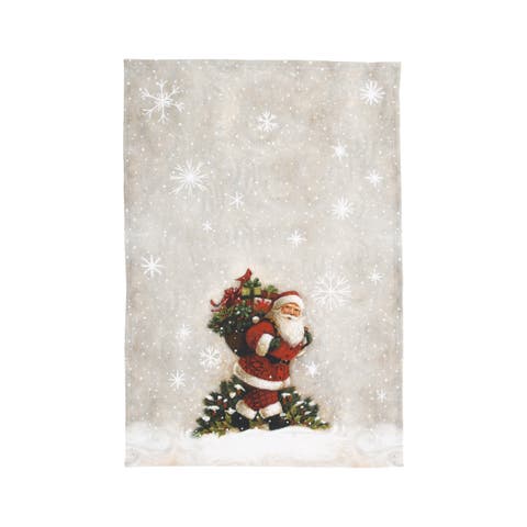 Woodland Snowman Printed Dishtowel