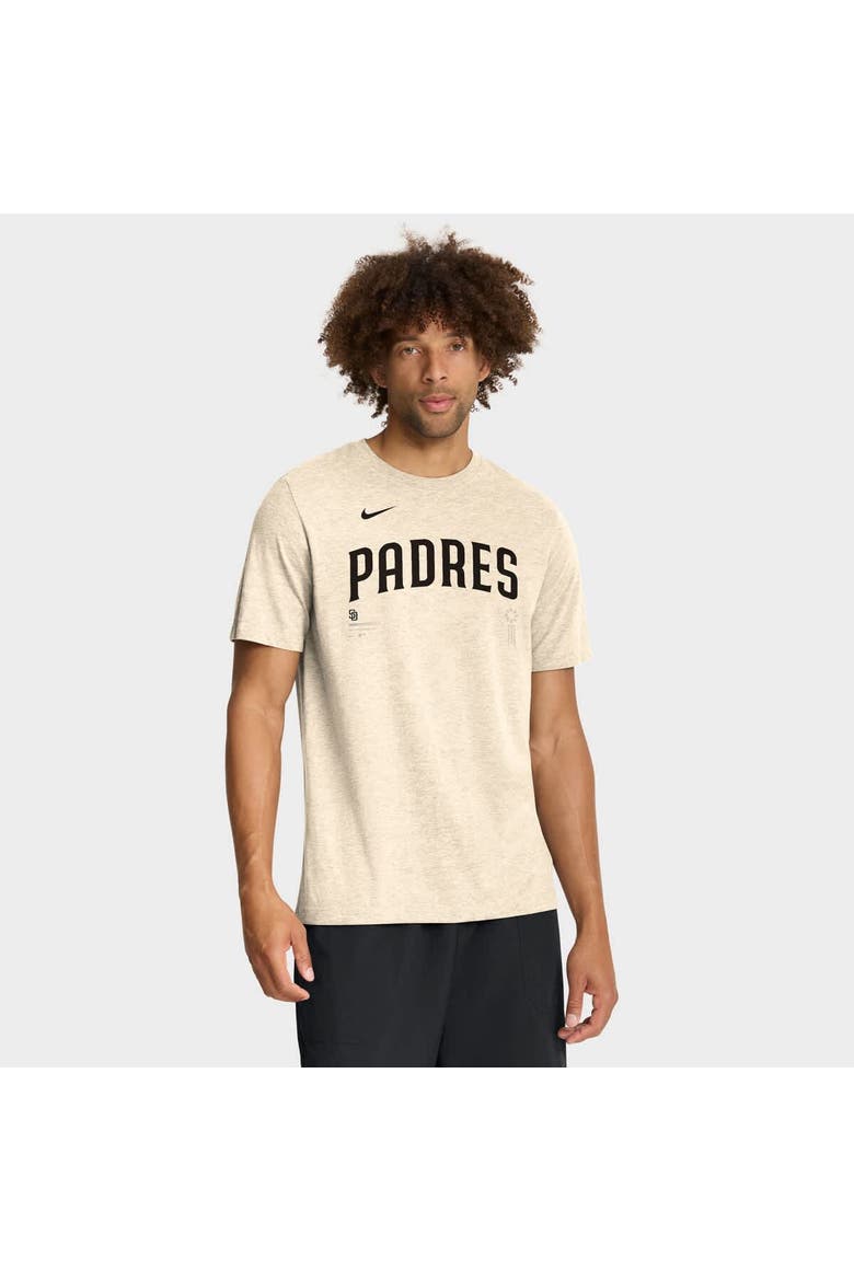 Men's Nike Natural San Diego Padres Wordmark Tri-Blend T-Shirt, Main, color, Natural