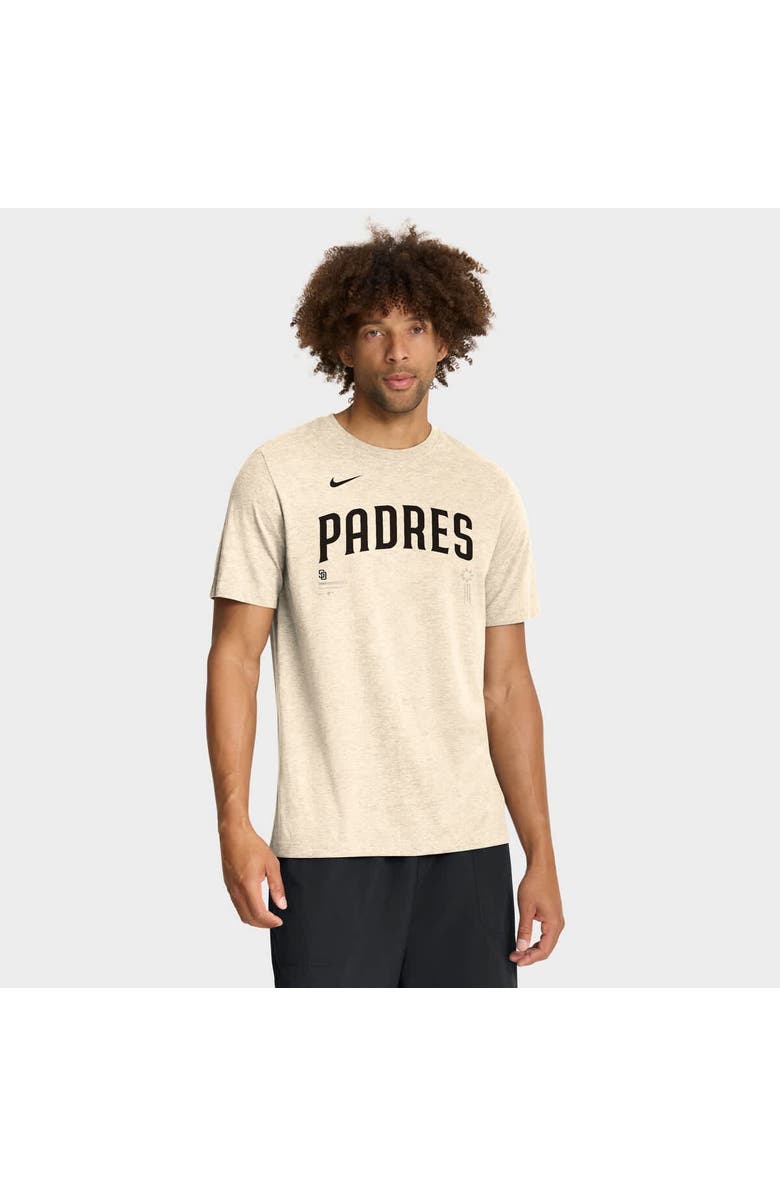 Nike Men's Nike Natural San Diego Padres Wordmark Tri-Blend T-Shirt, Main, color, Natural