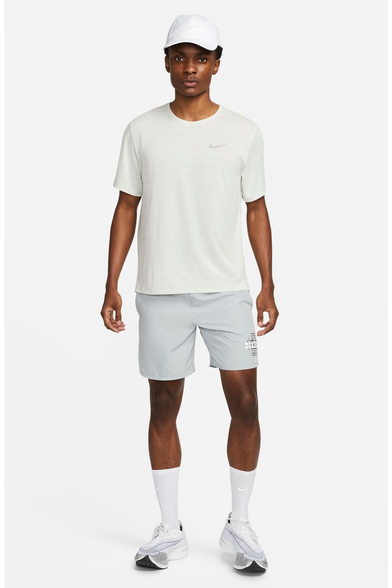 Men's Dri-FIT Miler Reflective Running T-Shirt, Alternate, color, LIGHT BONE/ REFLECTIVE SILVER