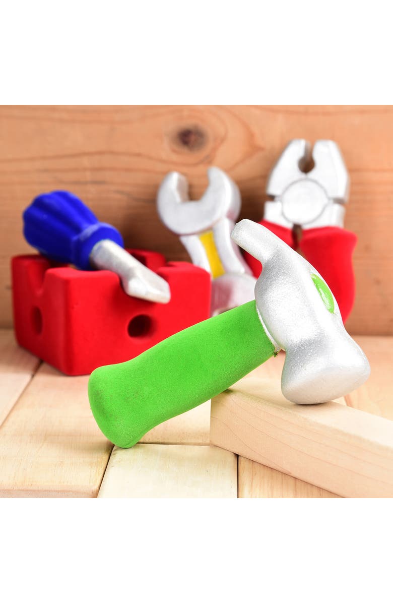 RUBBABU Pretend Play Tool Set (4 Piece Set With Caddy ) 18 Months +, Alternate, color, Multicolored