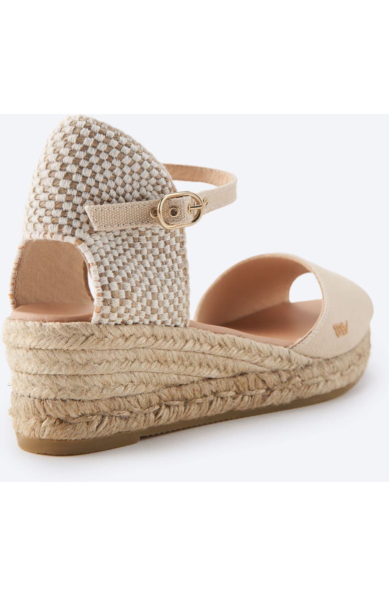 VISCATA Cavall Canvas Espadrille Sandal Wedges, Alternate, color, Beige