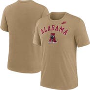 Nike Men's Nike Heather Light Brown Alabama Crimson Tide Legacy Arch Tri-Blend T-Shirt