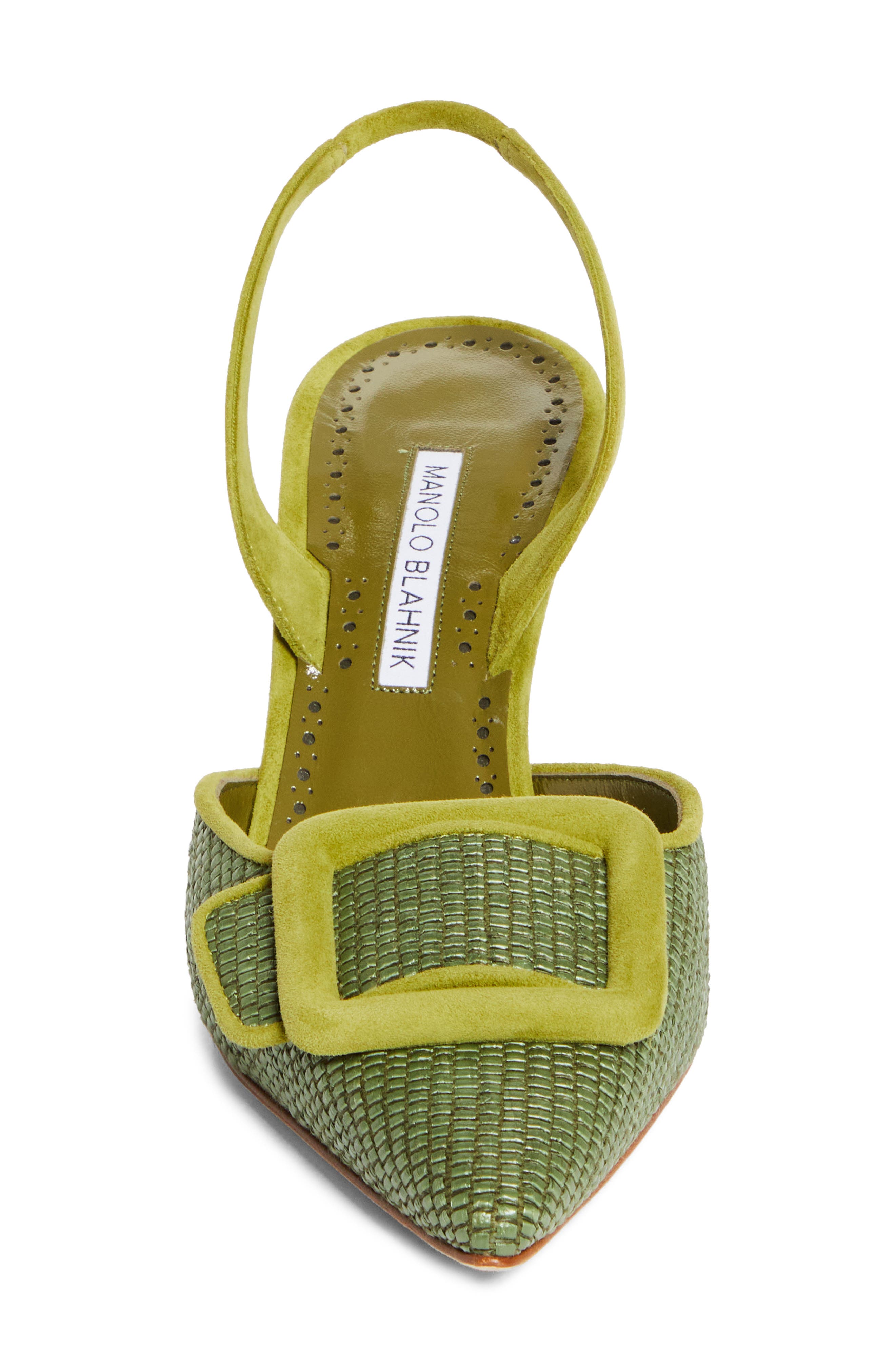 Manolo Blahnik Mayslibi Buckle Slingback Pump, Alternate, color, 