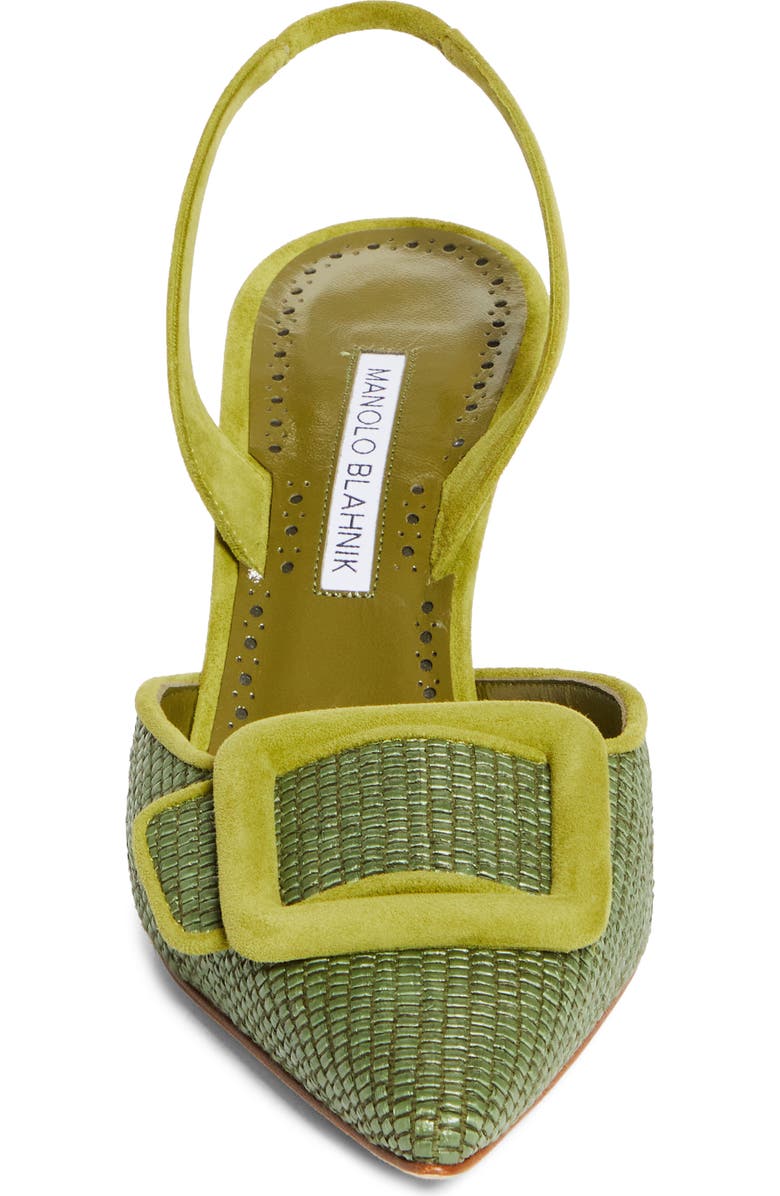 Manolo Blahnik Mayslibi Buckle Slingback Pump, Alternate, color,