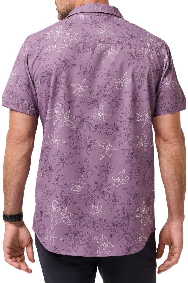 TechWoven Short Sleeve Button-Up Shirt, Alternate, color, MOONSCAPE