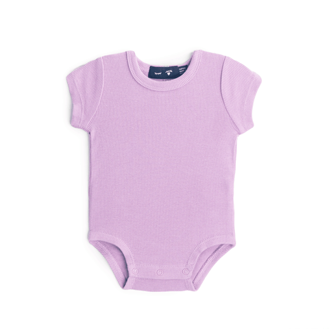 Rib Knit Short Sleeve Button Down Romper (Toddler)