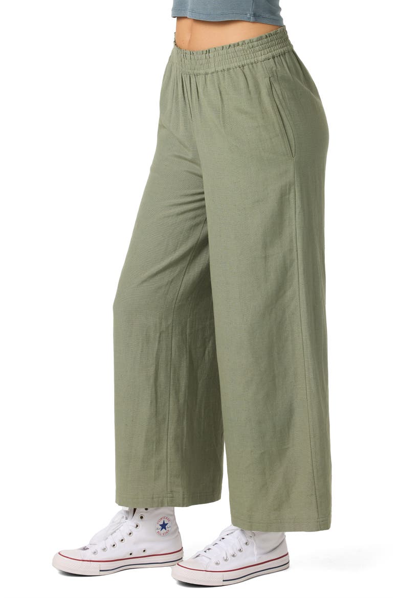 Sanders Wide Leg Pants, Alternate, color, SEA SPRAY