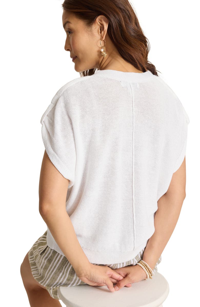 Tommy Bahama Lakes Edge Linen & Cotton Blend Sweater, Alternate, color, White