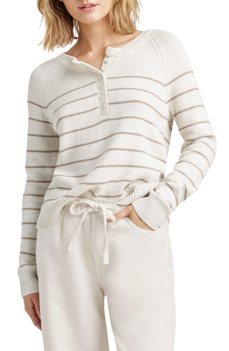 Splendid Serafina Stripe Henley Sweater, Main, color, 