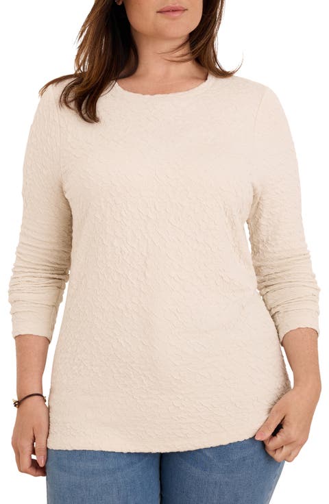 Crinkle Knit Textured Top