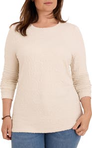 NIC+ZOE Crinkle Knit Textured Top