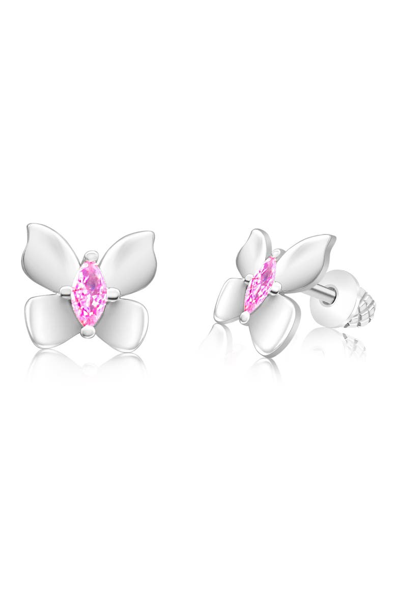Kids' Butterfly Stud Earrings, Main, color, PINK