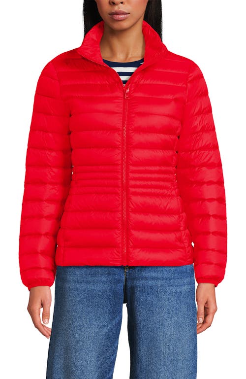 Lands' End Wanderweight Ultralight Packable Down Jacket In Red