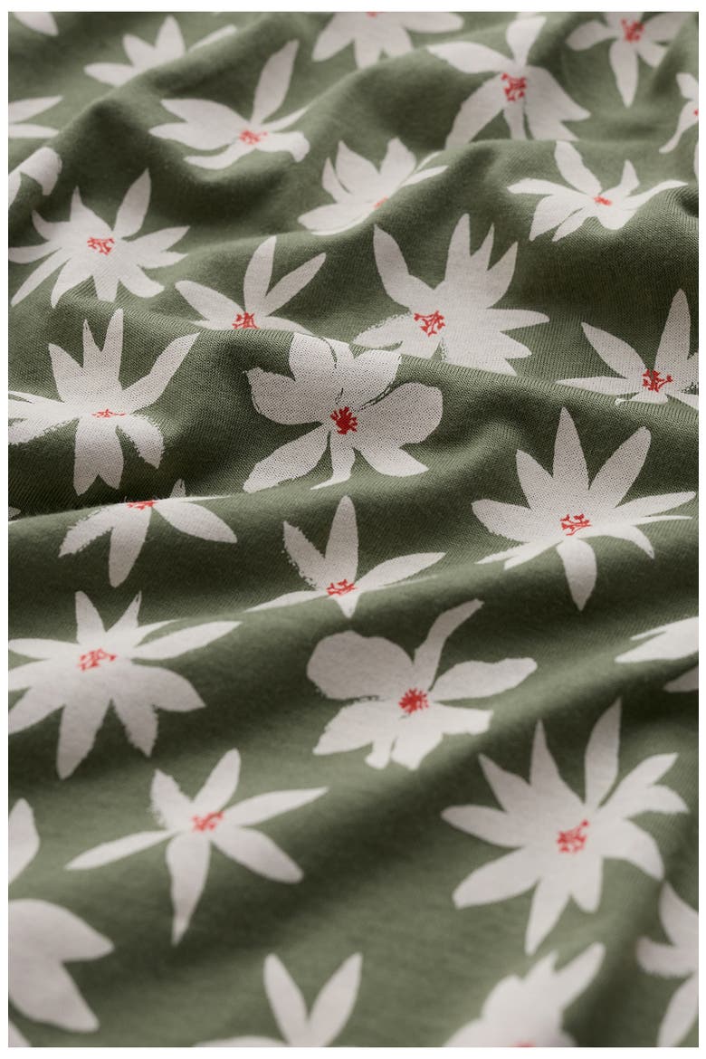 Appletree Floral Keyhole T-Shirt, Alternate, color, TROPIC BLOOM CYPRESS