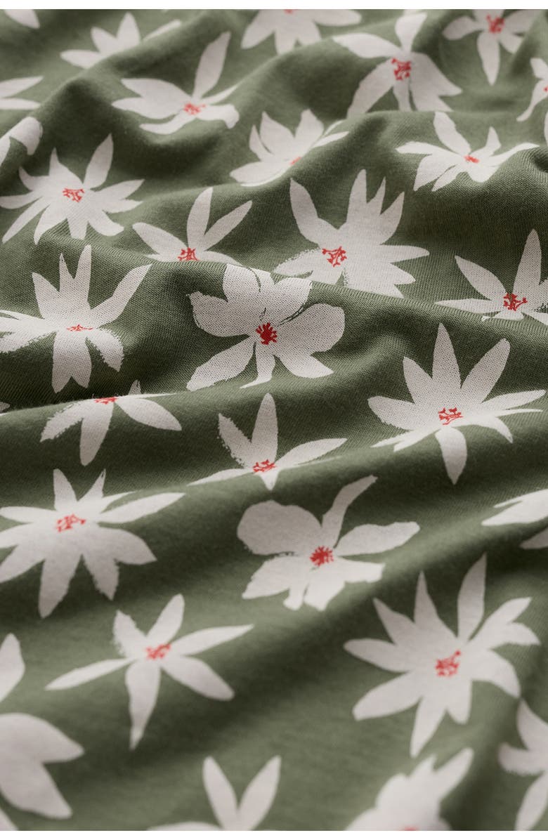 Seasalt Cornwall Appletree Floral Keyhole T-Shirt, Alternate, color, Tropic Bloom Cypress