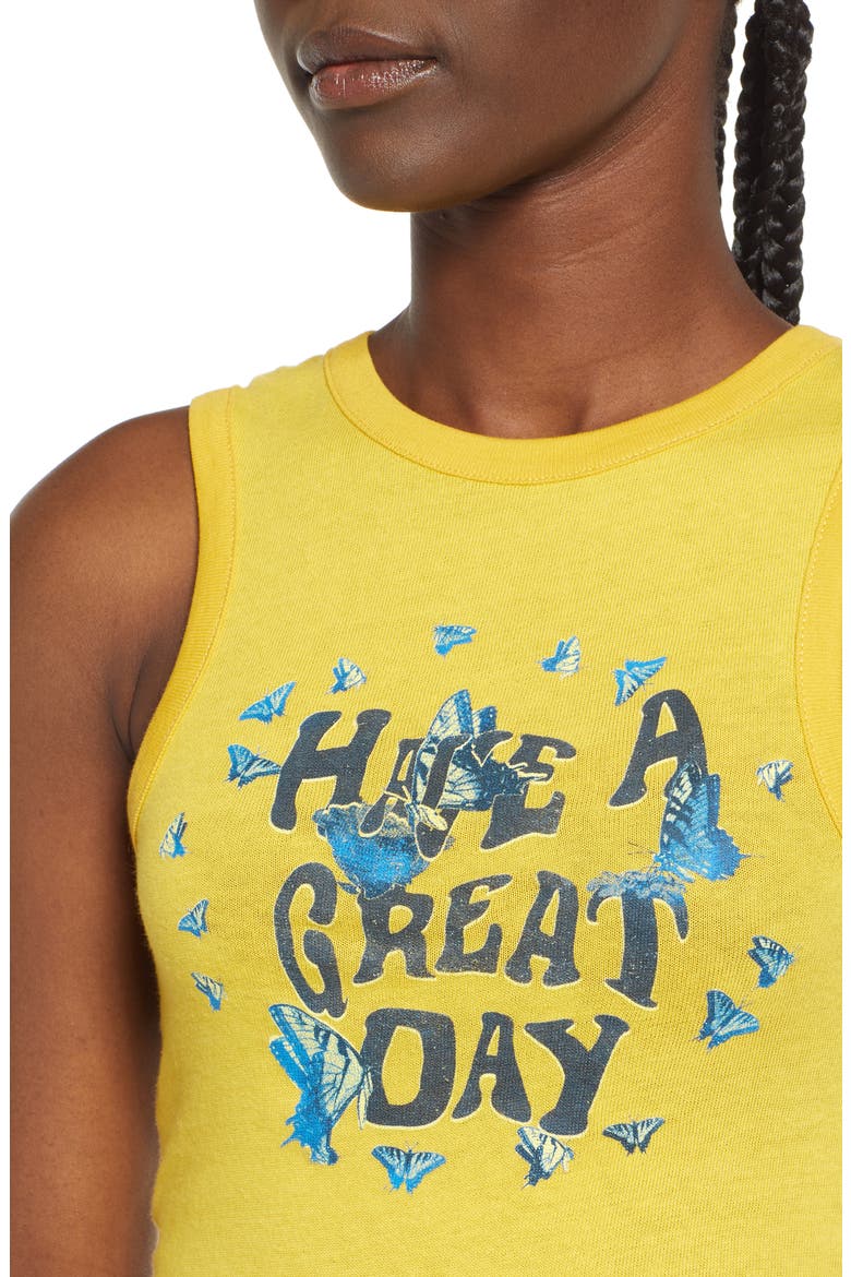 Women's Great Day Cotton Graphic Tank, Alternate, color, YELLOW