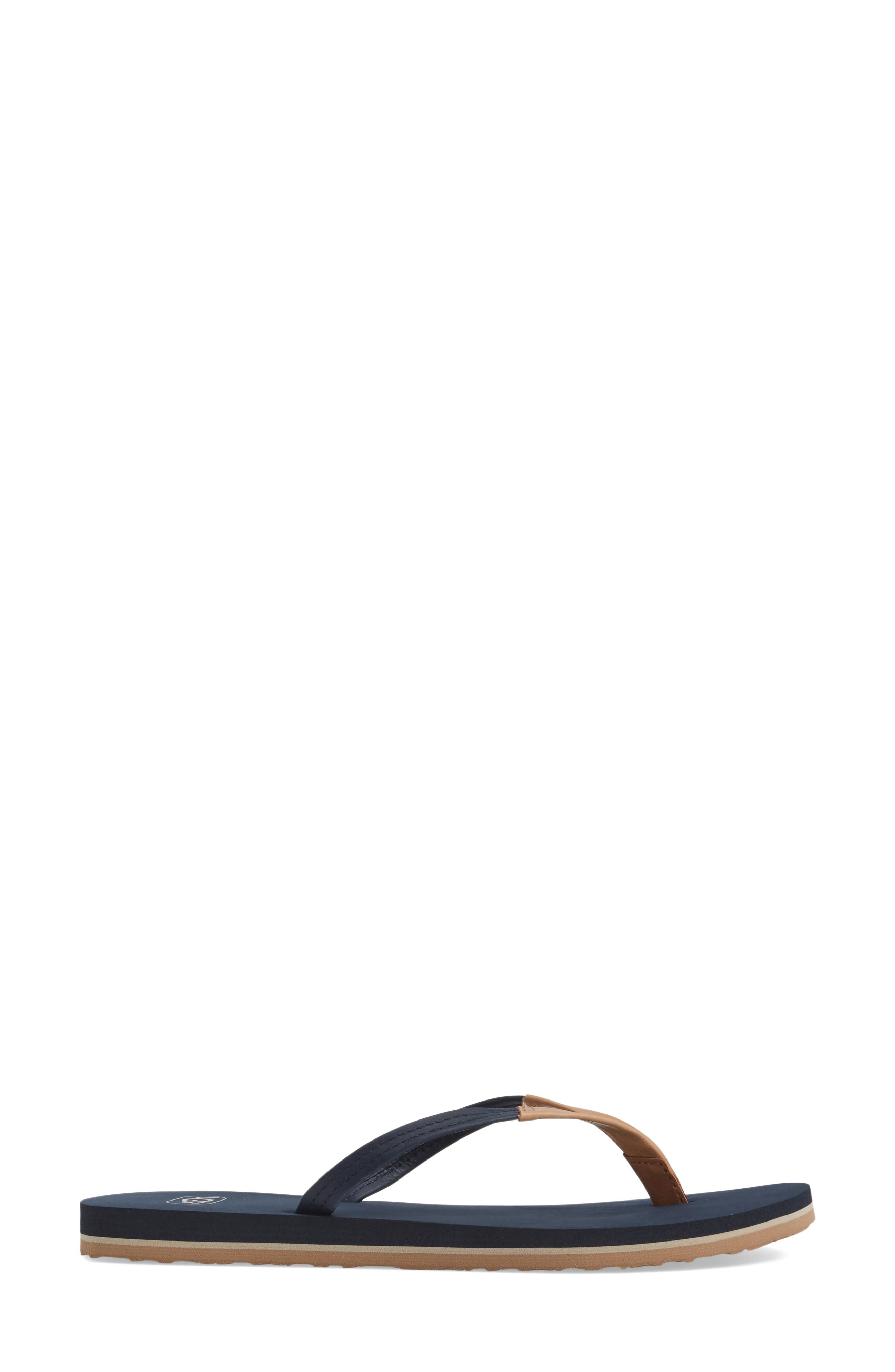 'Magnolia' Flip Flop, Alternate, color, NAVY
