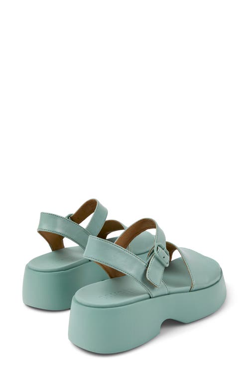 Shop Camper Tasha Platform Sandal In Medium Green