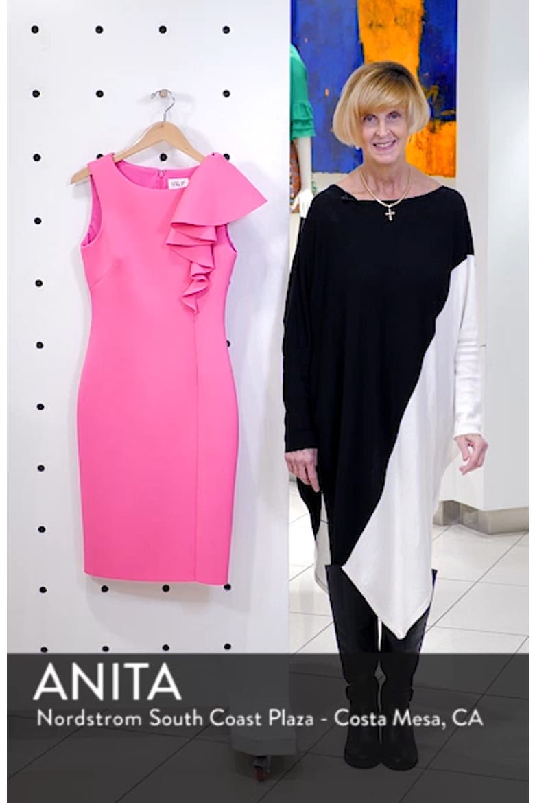 Ruffle Scuba Sheath Dress video