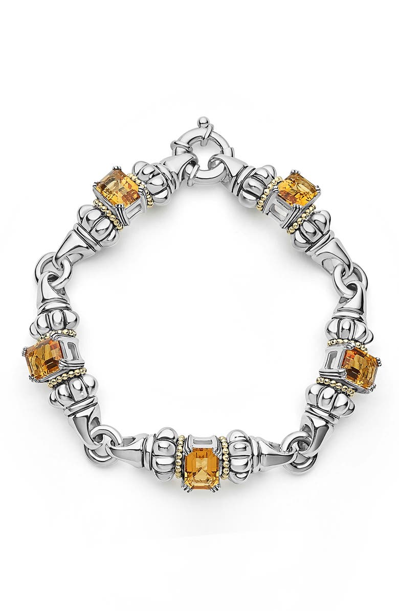 LAGOS Glacier Citrine Link Bracelet, Main, color,