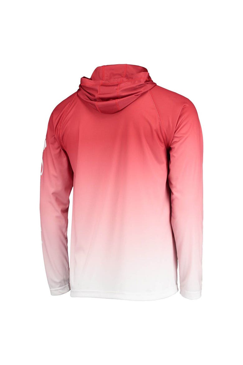 Men's Columbia PFG Scarlet Nebraska Huskers Terminal Tackle Omni-Shade UPF 50 Long Sleeve Hooded Top, Alternate, color, Scarlet