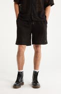 HONOR THE GIFT Pointelle Crochet Cotton Blend Drawstring Shorts