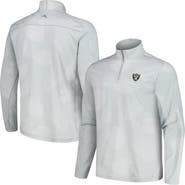 Tommy Bahama Men's Tommy Bahama Gray Las Vegas Raiders Delray Frond IslandZone Half-Zip Sweatshirt