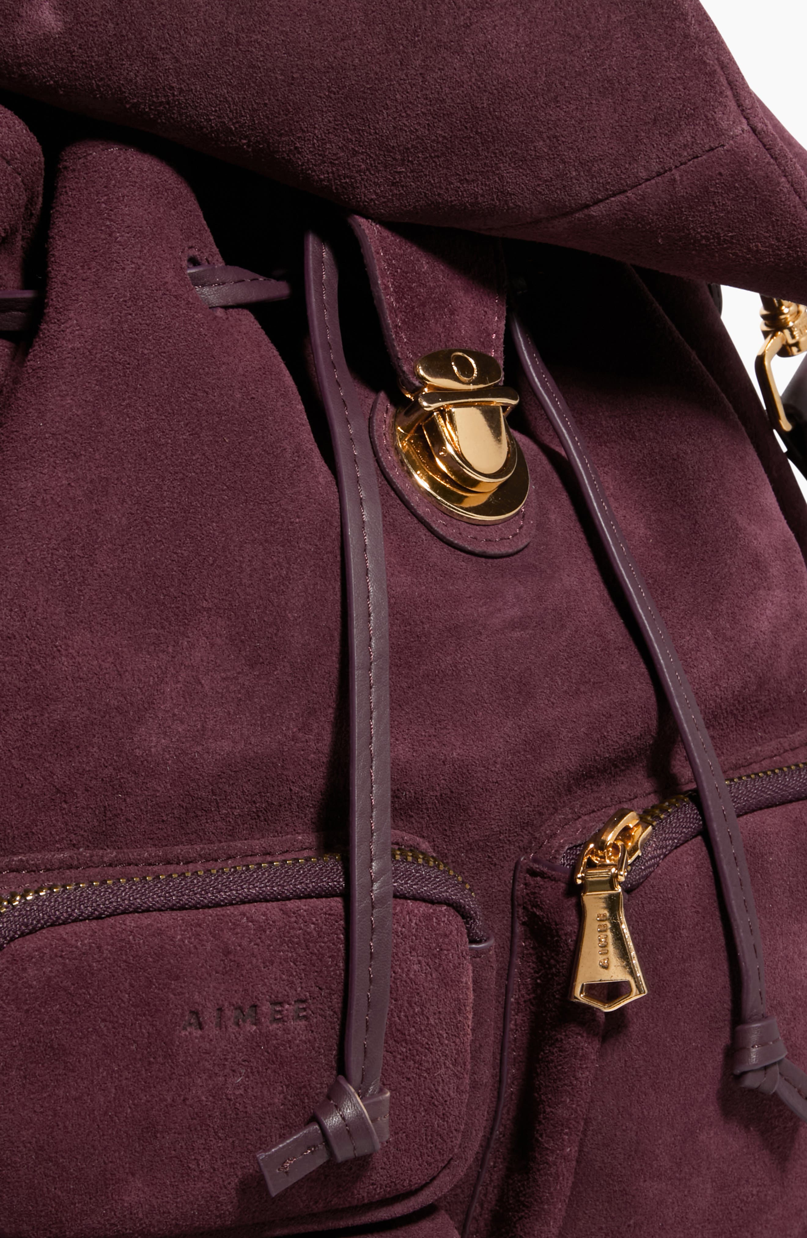 Away We Go Backpack, Alternate, color, CHERRY SUEDE