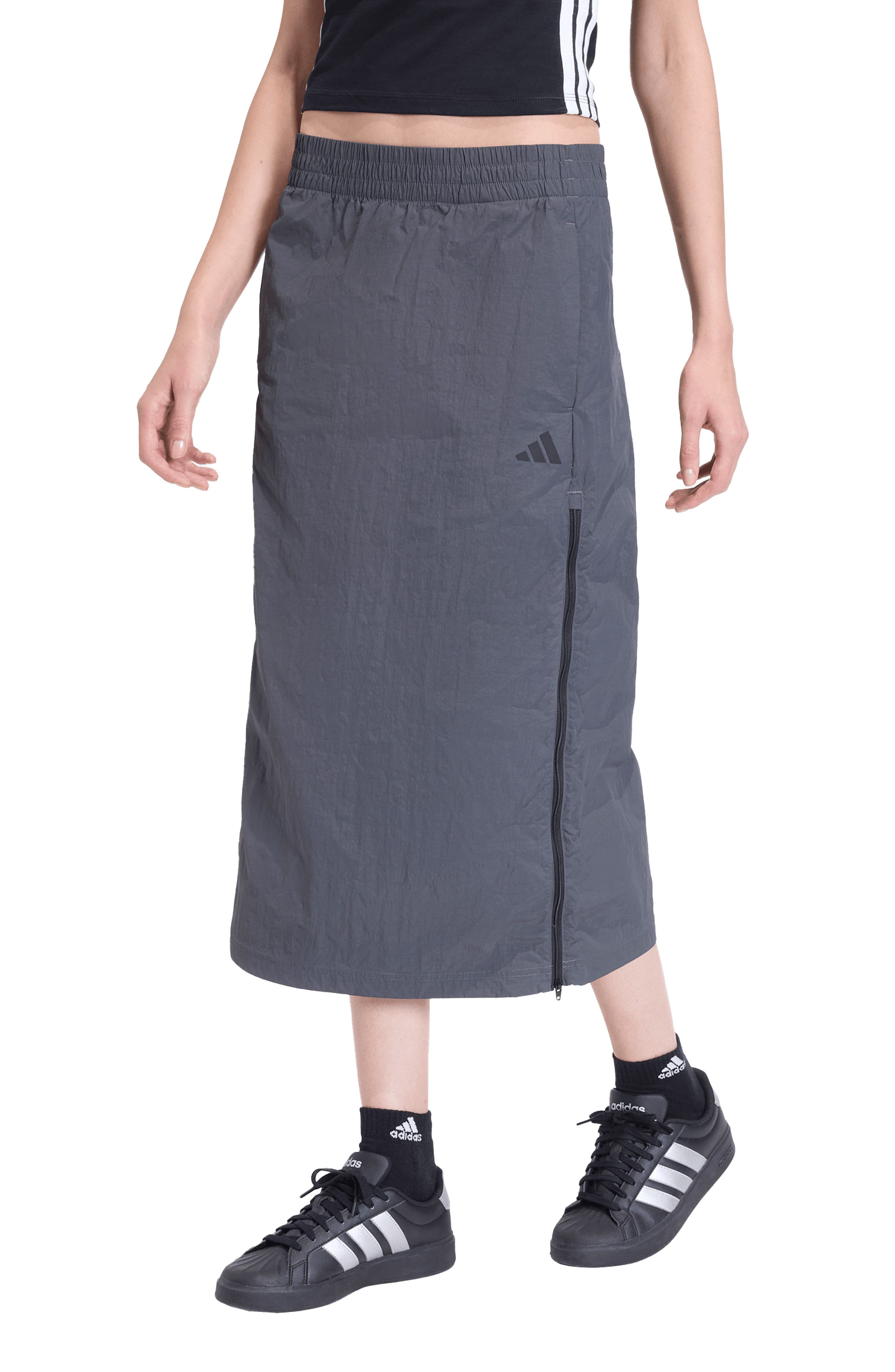 adidas The City Tech Woven Zip Midi Skirt