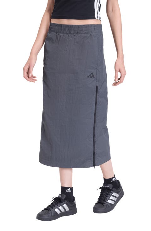 The City Tech Woven Zip Midi Skirt