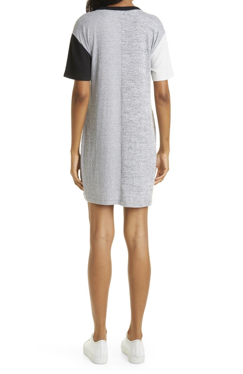 rag & bone The Knit Colorblock T-Shirt Dress, Alternate, color, 